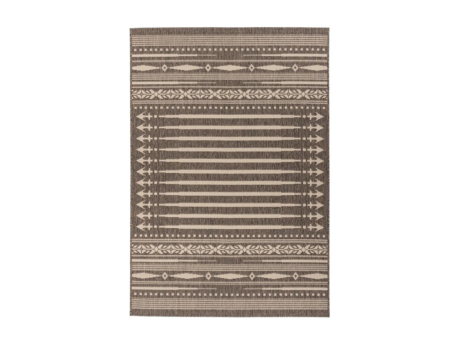 Tapis Imprimé à Poils Plats "Splash" Marron 80 x 150 cm