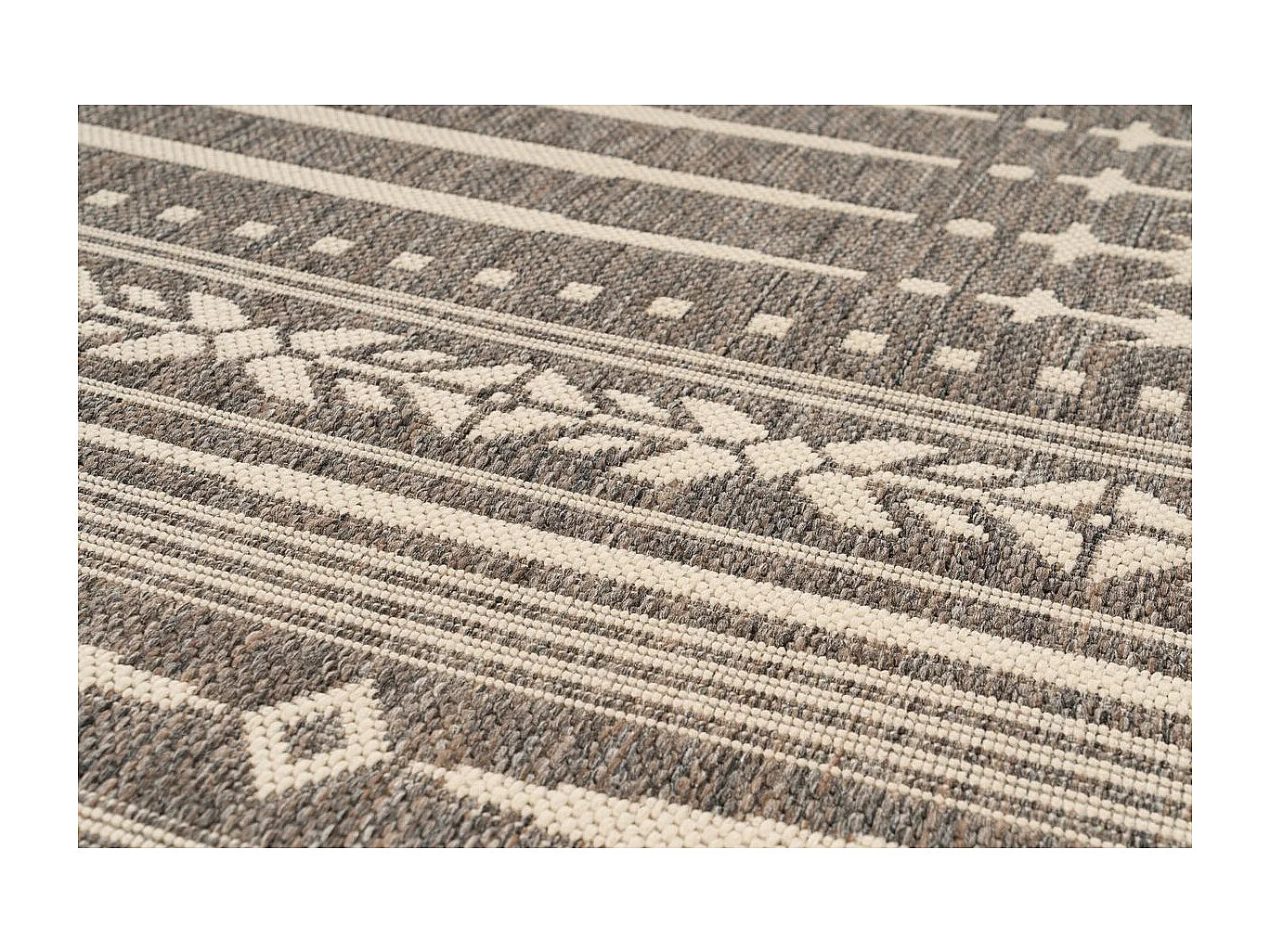 Tapis Imprimé à Poils Plats "Splash" Marron 80 x 150 cm