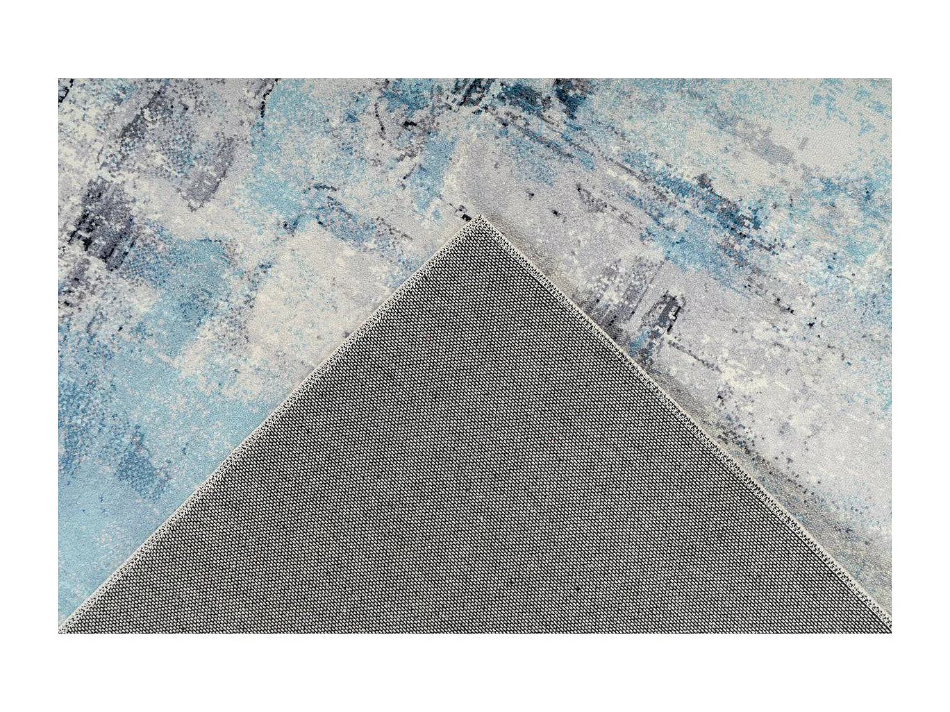 Tapis Vintage Tissé à la Main "Piemont II" Bleu 160 x 230 cm
