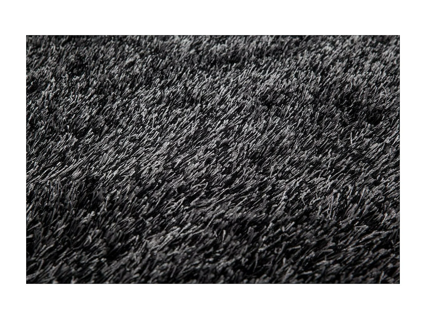 Tapis Shaggy Fait Main "Diamond" Anthracite 80 x 150 cm