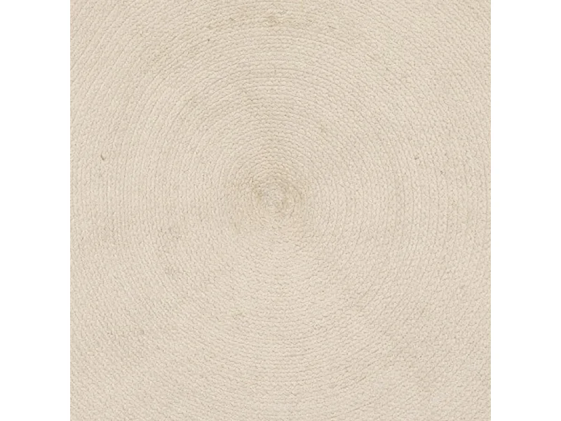 Tapete de pompons de algodão bege 90x90cm