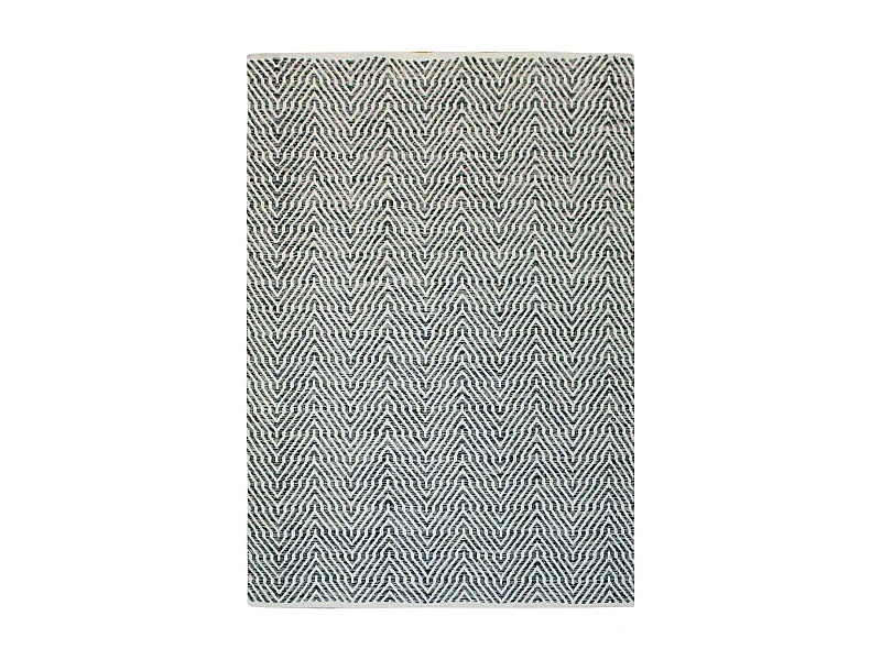 Tapis Rayé Fait Main "Aperitif" Gris 120 x 170 cm