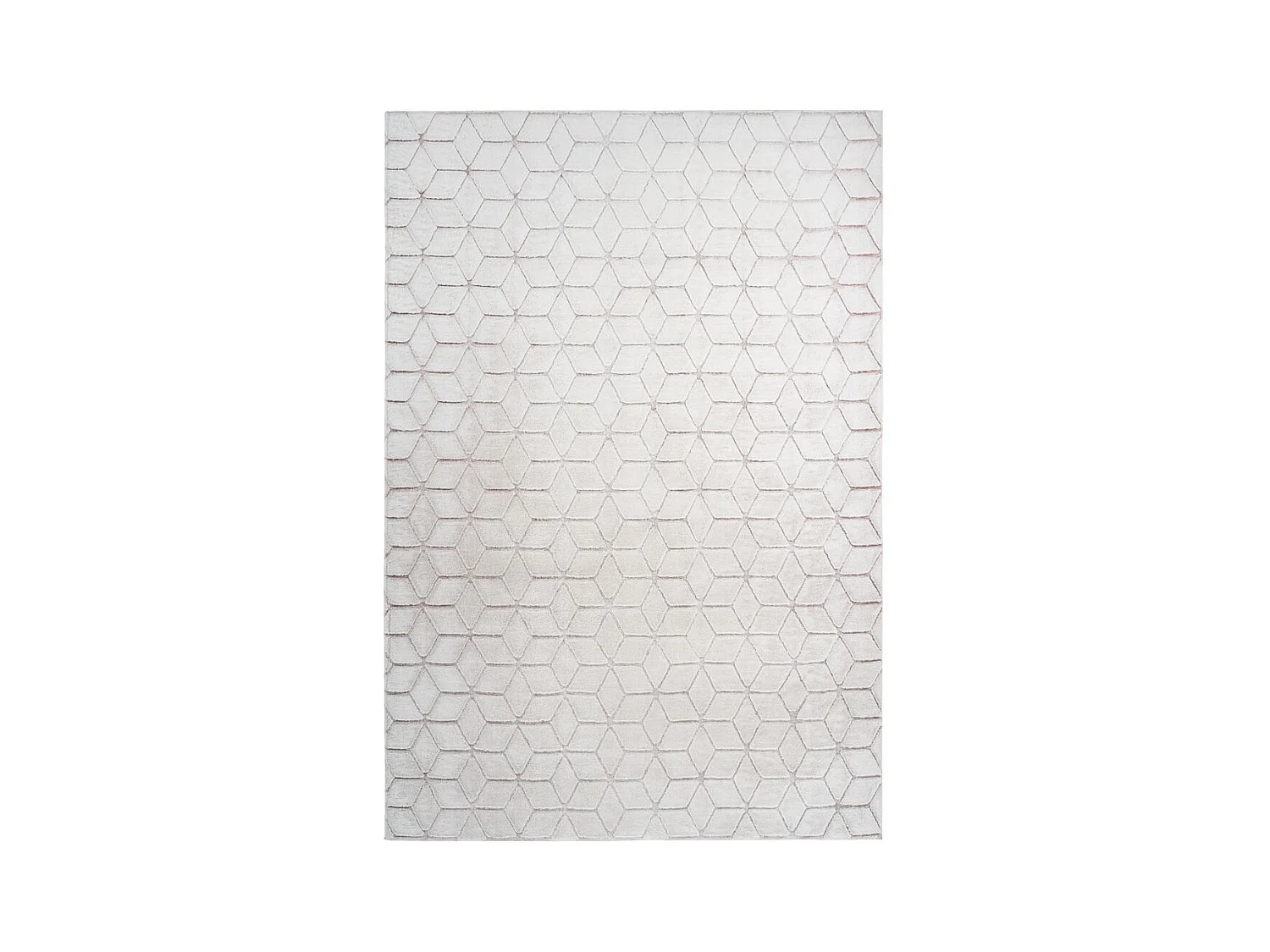 Tapis Shaggy Effet 3D "Vivica" Blanc & Rose 80 x 150 cm