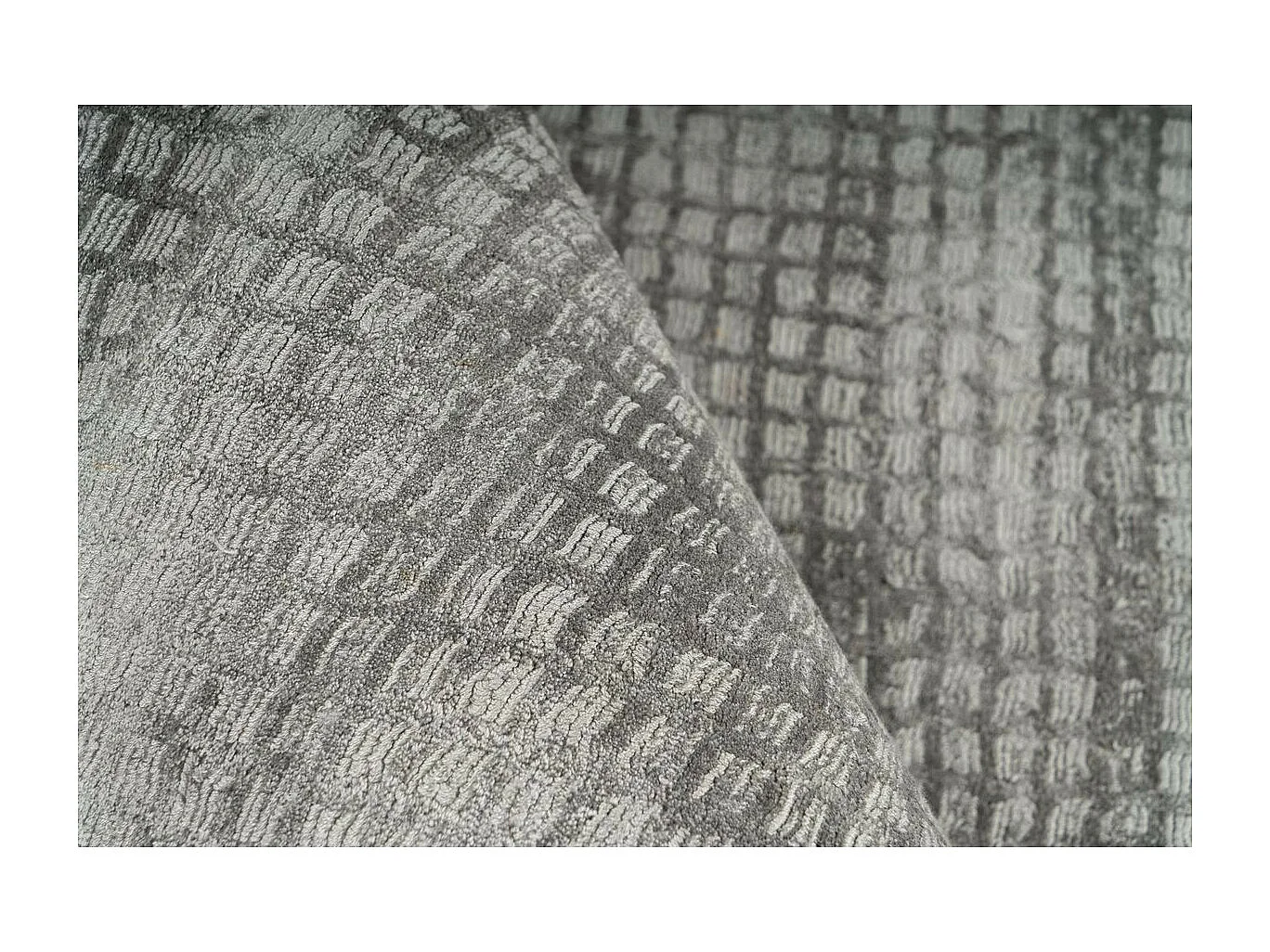 Tapis Déco Tissé à la Main "Bridget" Argent 160 x 230 cm