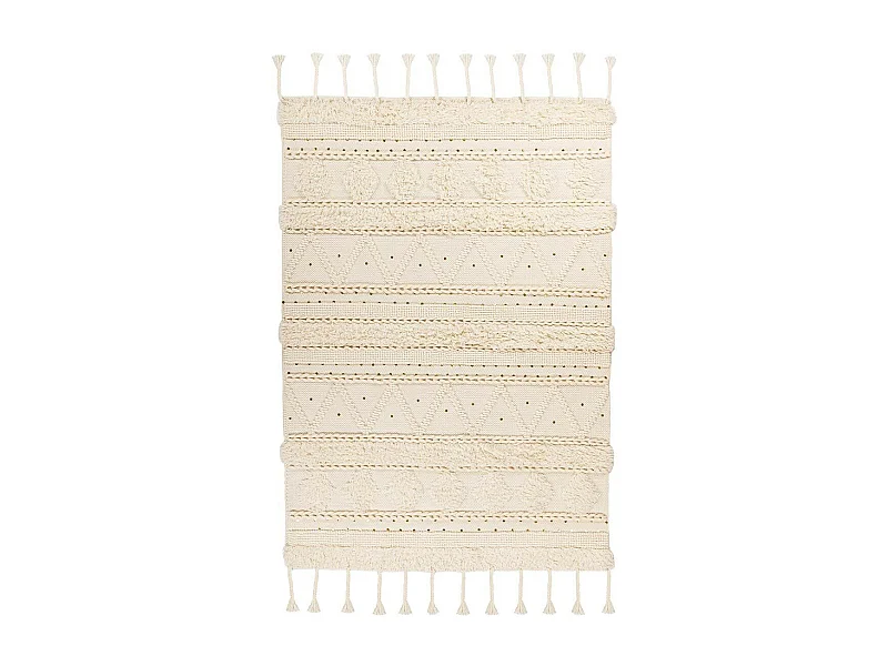 Tapis Bohème Fait à la Main "Bohist III" Crème 160 x 230 cm