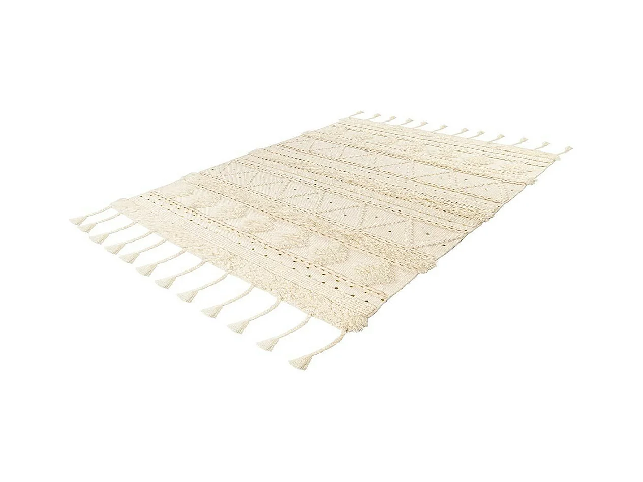 Tapis Bohème Fait à la Main "Bohist III" Crème 160 x 230 cm
