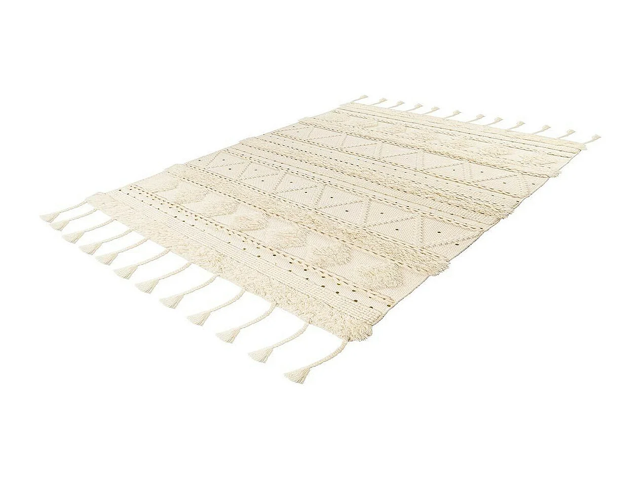 Tapis Bohème Fait à la Main "Bohist III" Crème 160 x 230 cm