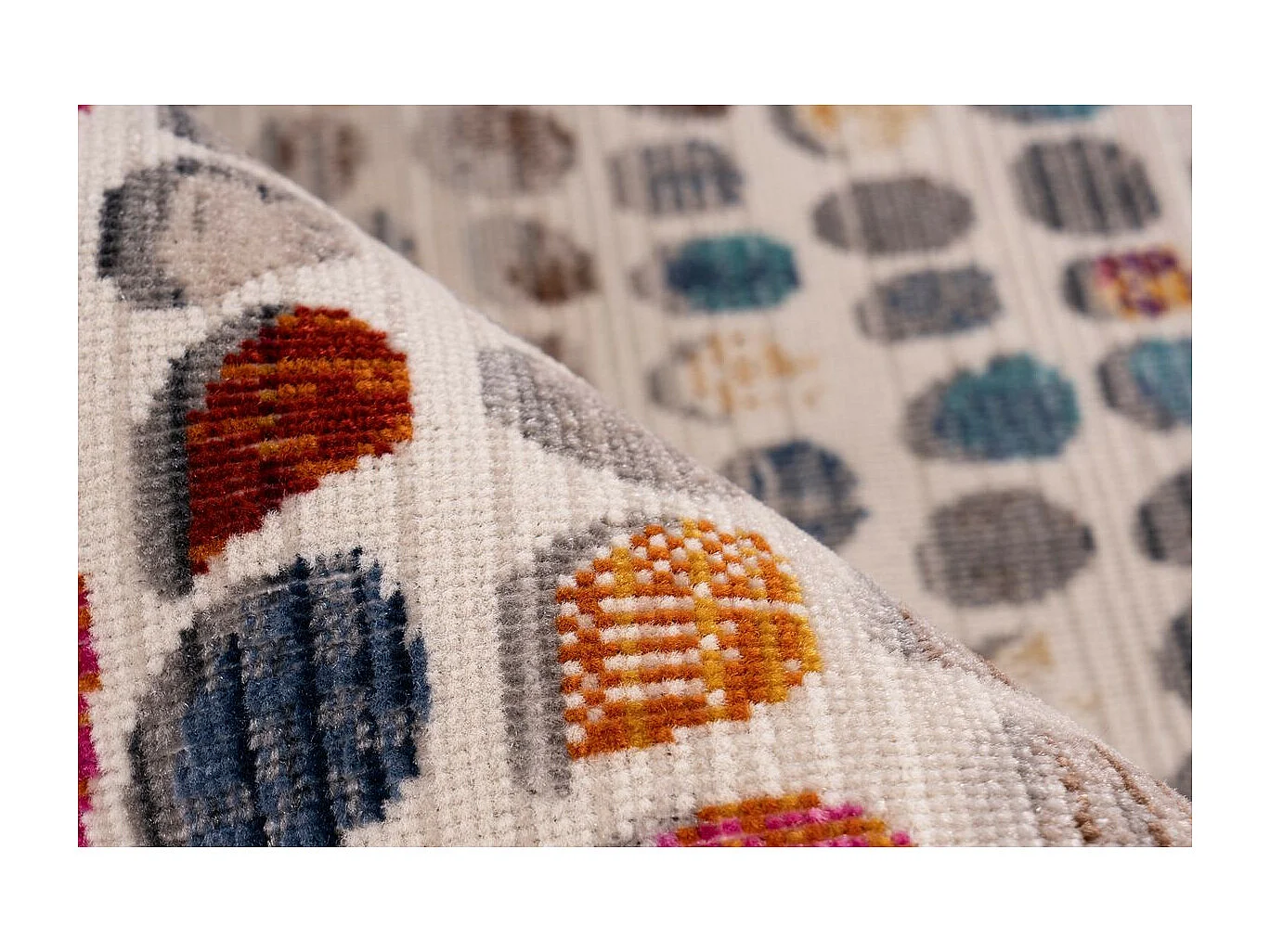 Tapis Motif Pierres Colorées "Anouk" Multicolore 160 x 230 cm