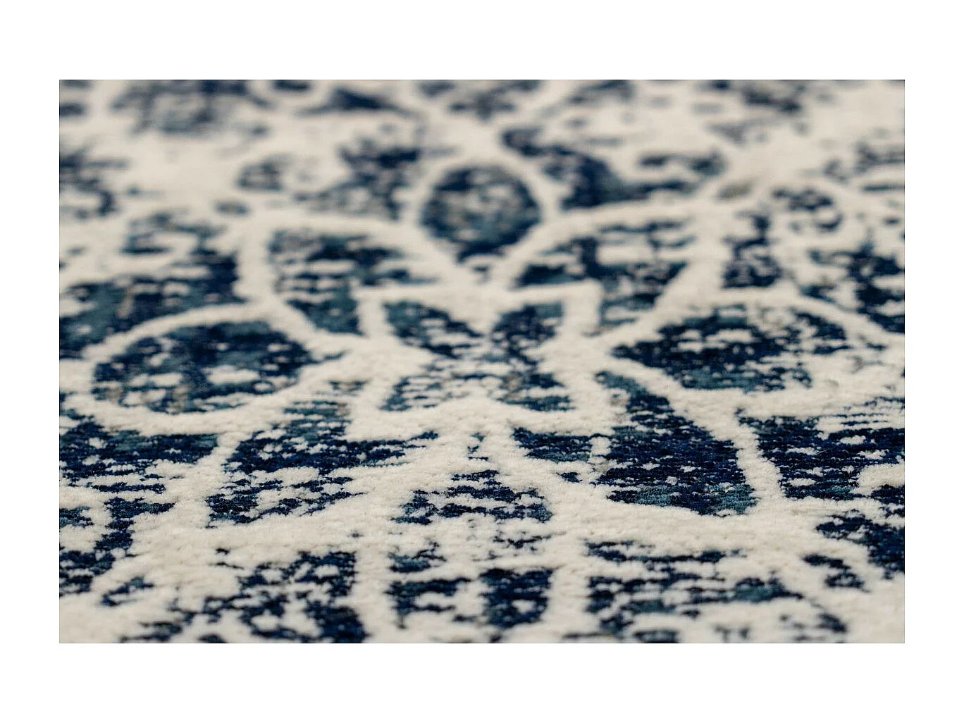 Tapis Imprimé Jacquard "River" Gris 120 x 170 cm