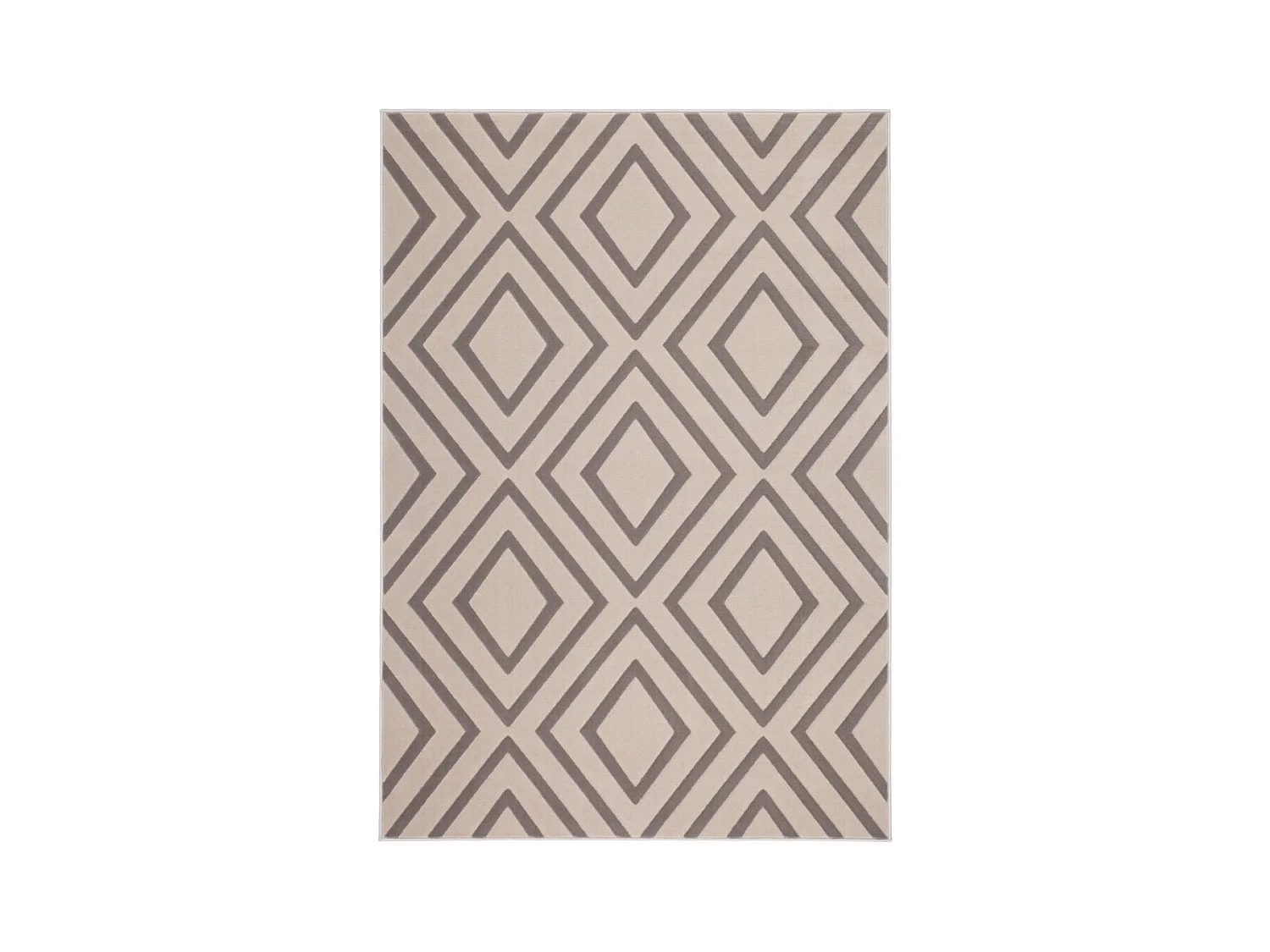 Tapis Imprimé à Poils Courts "Lina" Taupe 80 x 300 cm