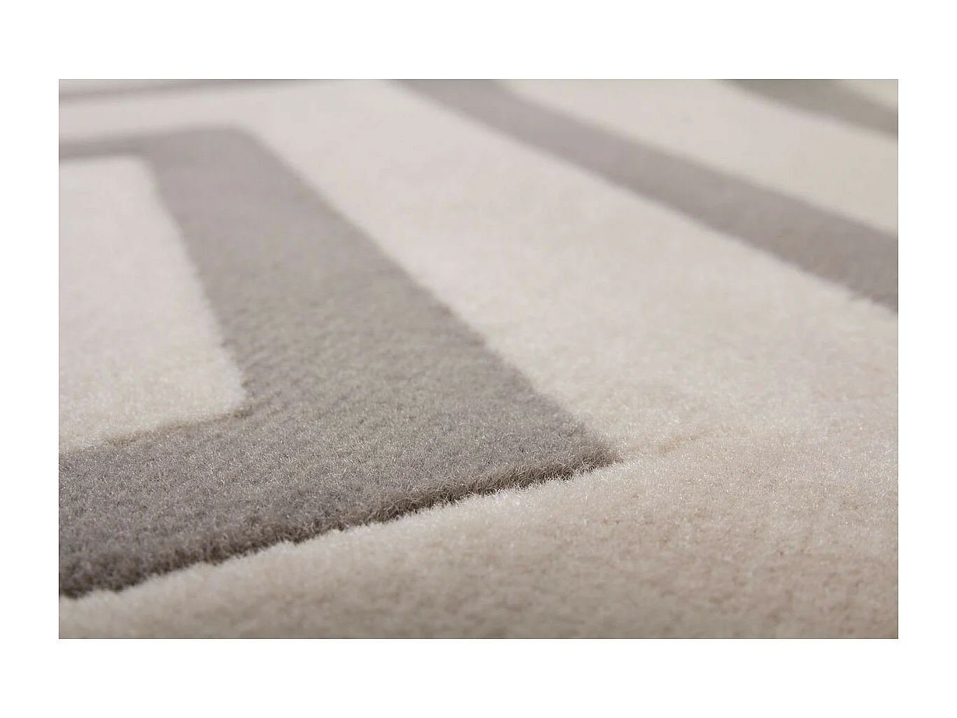 Tapis Imprimé à Poils Courts "Lina" Taupe 80 x 300 cm