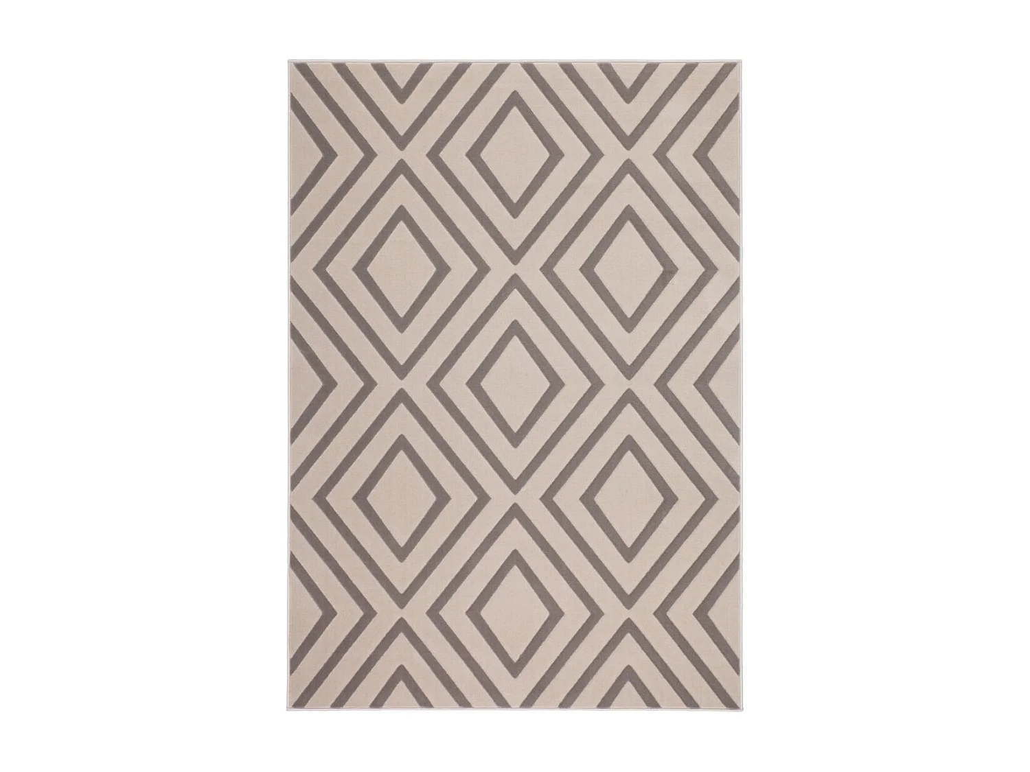 Tapis Imprimé à Poils Courts "Lina" Taupe 80 x 300 cm