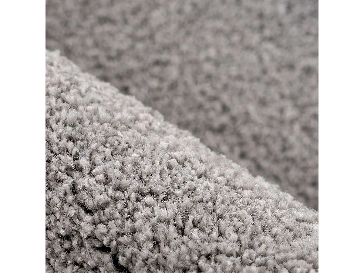 Tapis Tissé Shaggy à Poils Longs "Nila" Gris 80 x 150 cm