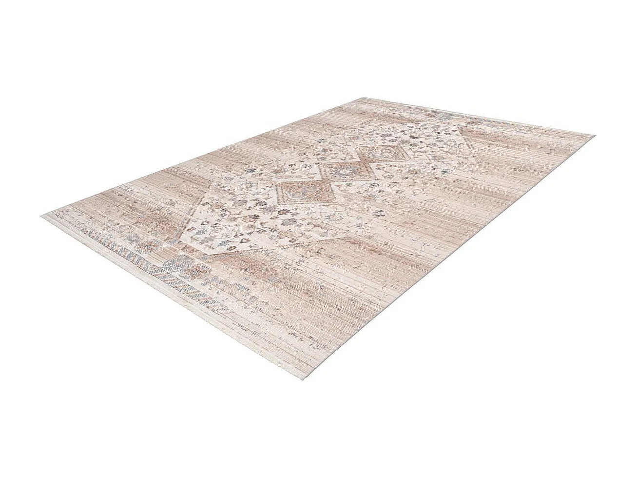 Tapis Vintage à Poils Courts "Baroque XI" Beige 80 x 150 cm