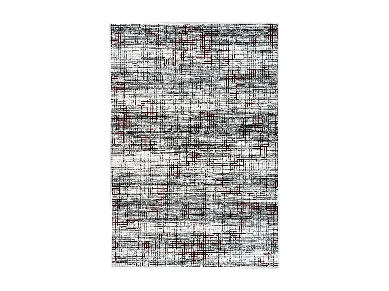 Tapis Vintage à Poils Courts "Vancouver III" Rouge 160 x 230 cm
