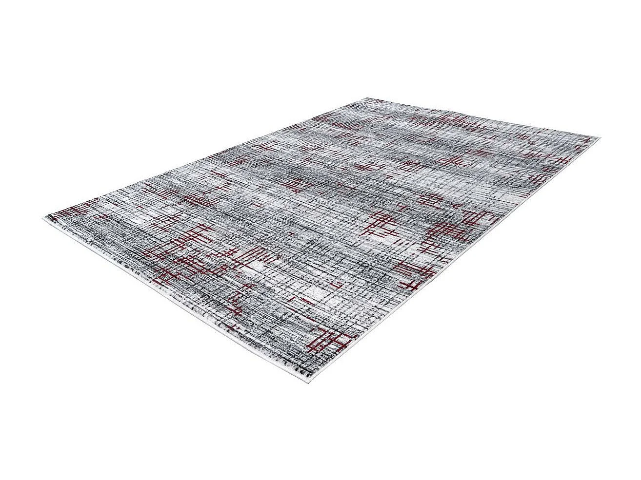 Tapis Vintage à Poils Courts "Vancouver III" Rouge 160 x 230 cm