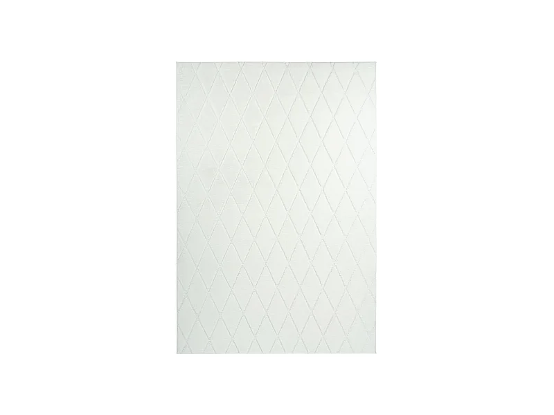 Tapis Shaggy Géométrique "Vivica" Blanc 80 x 250 cm