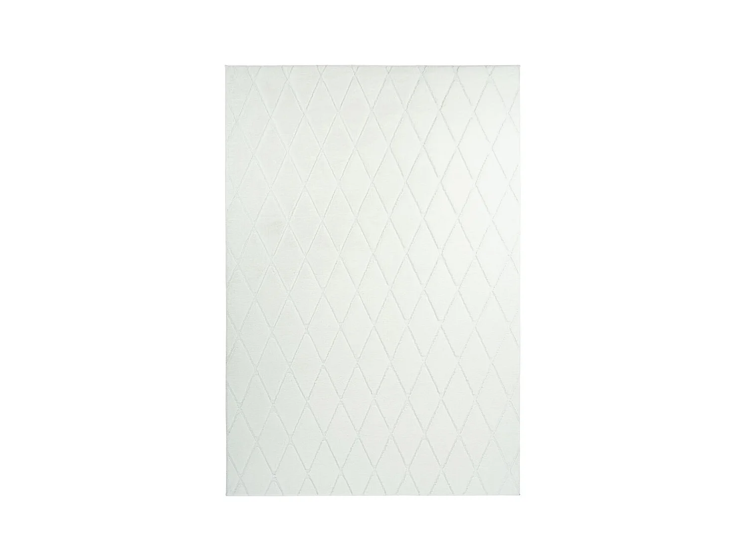 Tapis Shaggy Géométrique "Vivica" Blanc 80 x 250 cm