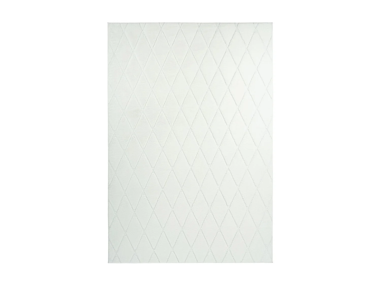 Tapis Shaggy Géométrique "Vivica" Blanc 80 x 250 cm