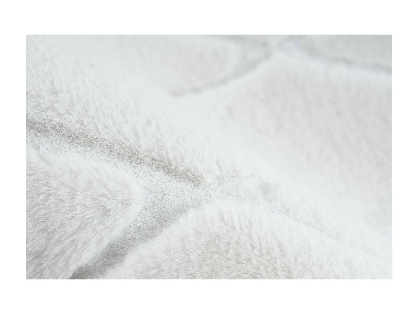 Tapis Shaggy Géométrique "Vivica" Blanc 80 x 250 cm