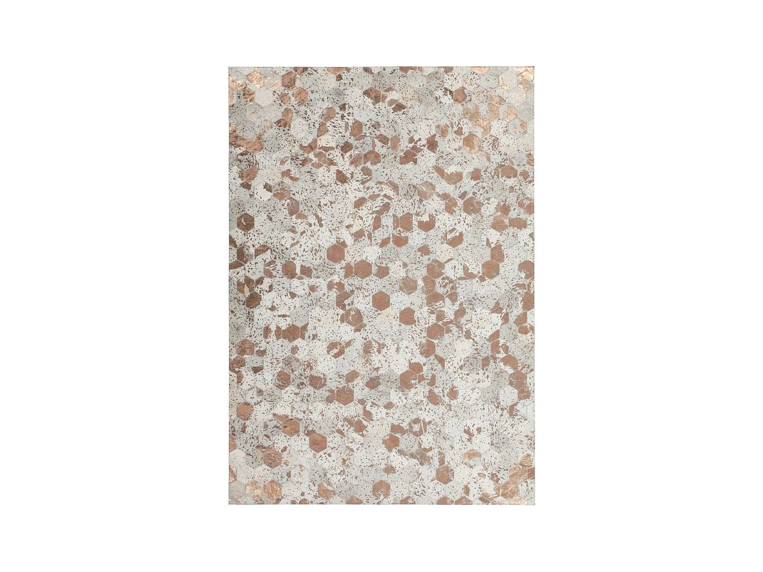 Tapis Tissé Effet Métallique "Spark" Ivoire & Chrome 80 x 150 cm