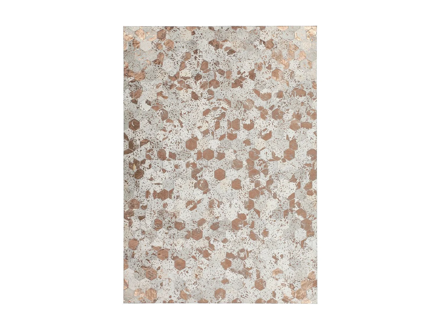 Tapis Tissé Effet Métallique "Spark" Ivoire & Chrome 80 x 150 cm