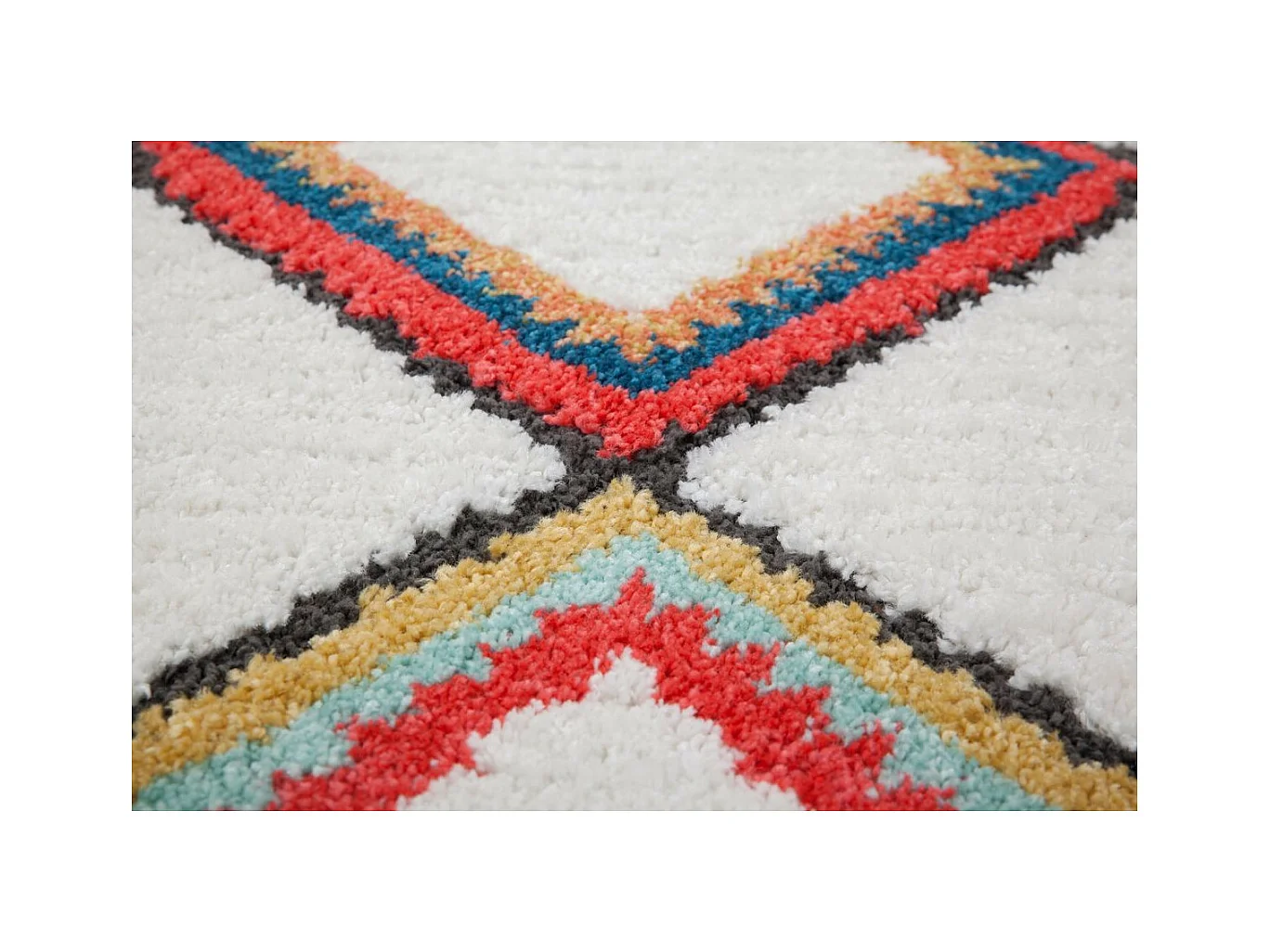 Tapis Ethnique à Franges "Agadir" Multicolore 120 x 170 cm