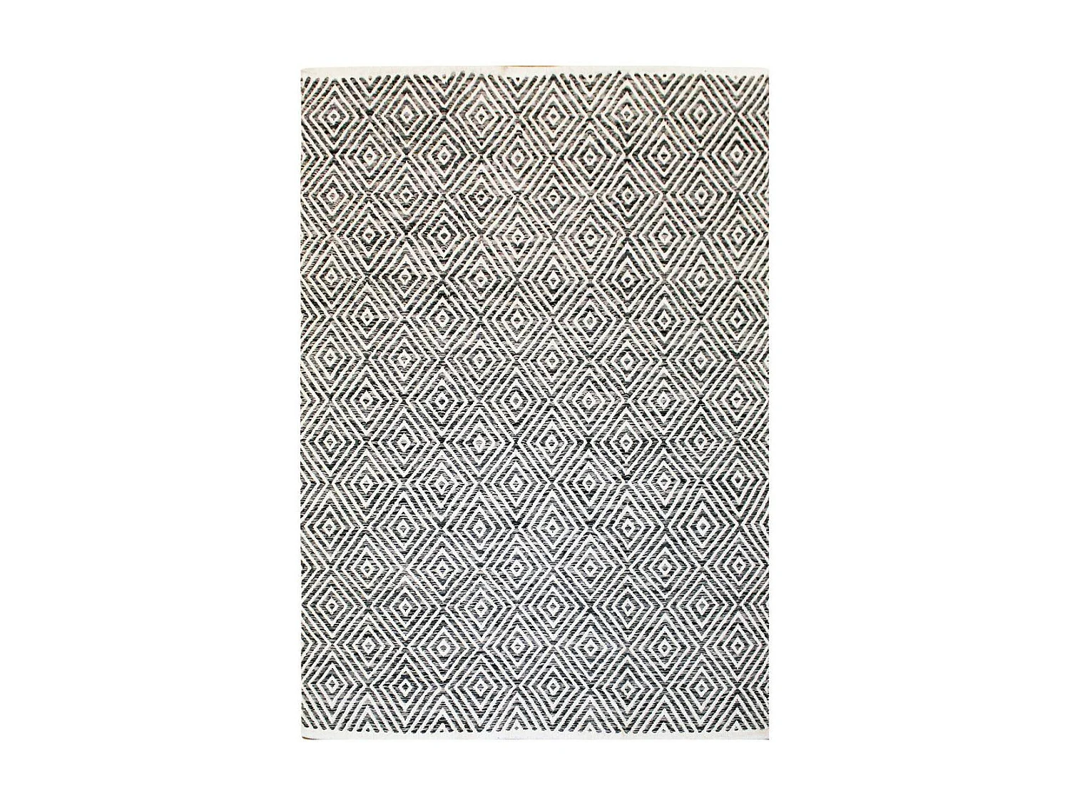 Tapis Géométrique Fait Main "Aperitif" Gris 80 x 150 cm