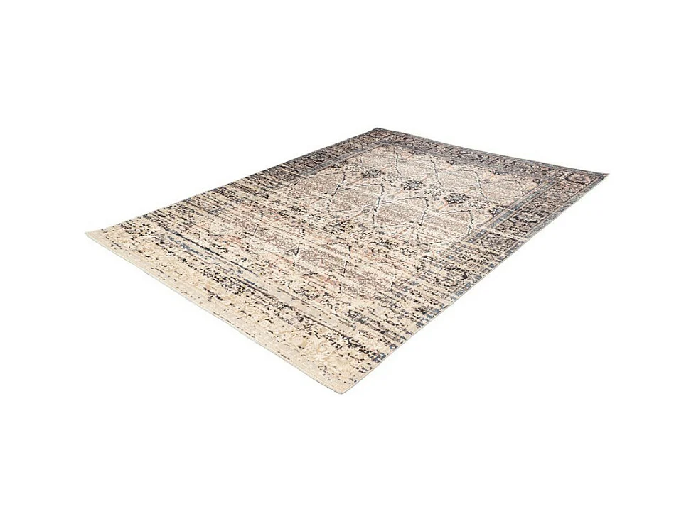 Tapis Vintage Motif Oriental "Galaxy IV" Beige & Bleu 120 x 180 cm