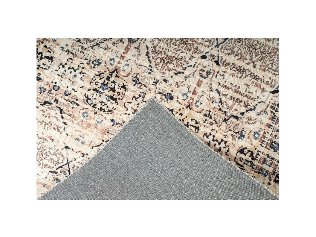 Tapis Vintage Motif Oriental "Galaxy IV" Beige & Bleu 120 x 180 cm