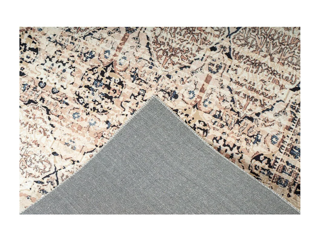 Tapis Vintage Motif Oriental "Galaxy IV" Beige & Bleu 120 x 180 cm