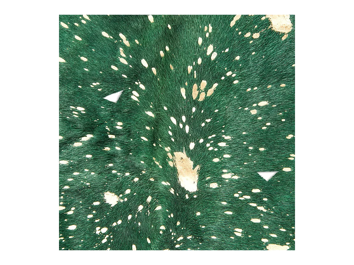 Tapis Peau de Vache "Fly" Vert & Or Entre 2 et 2,6 m2