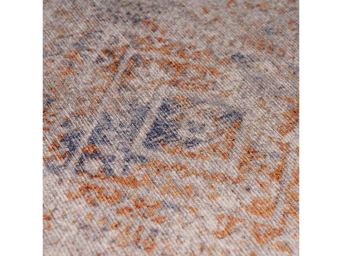 Tapis Tissé Imprimé Vintage "Prayer" Crème 160 x 230 cm