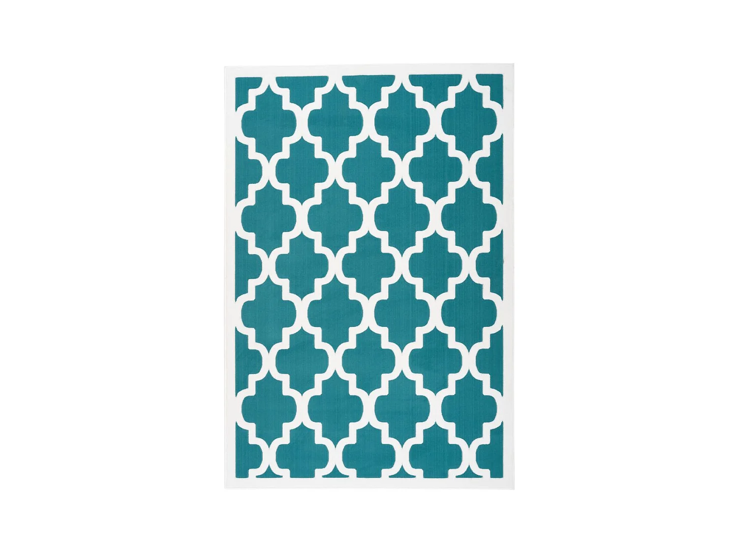 Tapis Vintage à Poils Courts "Manolya" Turquoise 80 x 150 cm