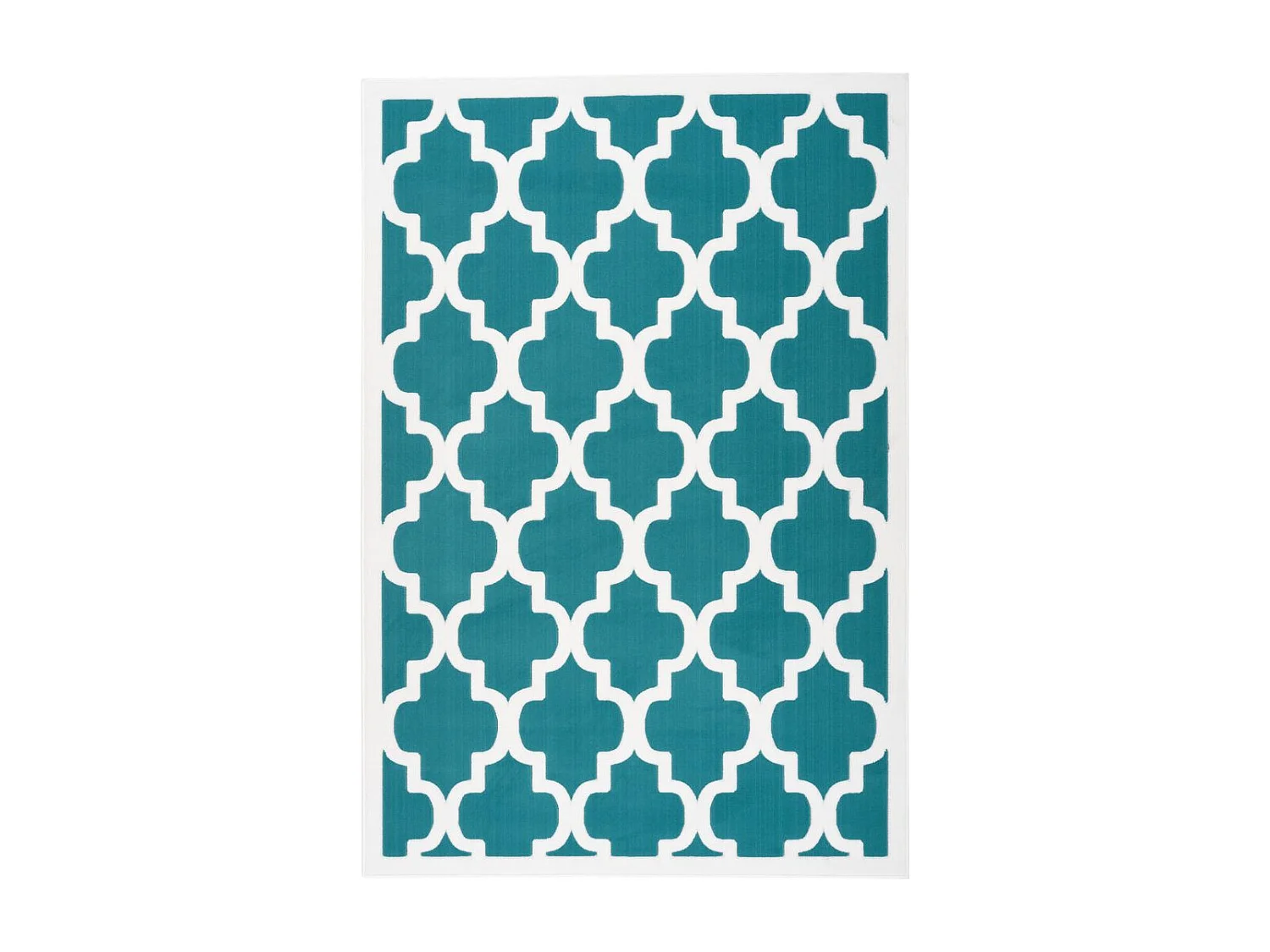 Tapis Vintage à Poils Courts "Manolya" Turquoise 80 x 150 cm