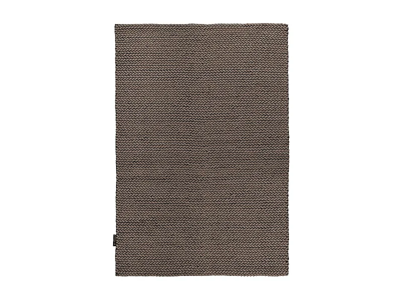 Tapis en Laine Tissé à la Main "Robbie" Taupe 80 x 150 cm