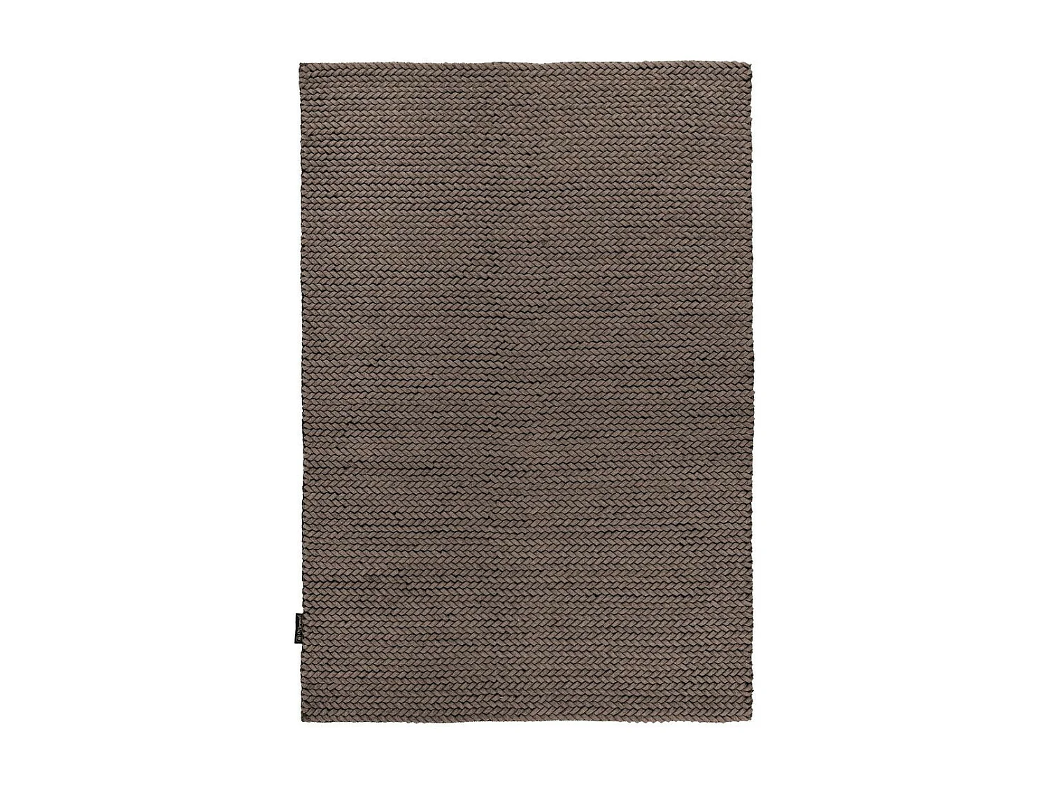 Tapis en Laine Tissé à la Main "Robbie" Taupe 80 x 150 cm