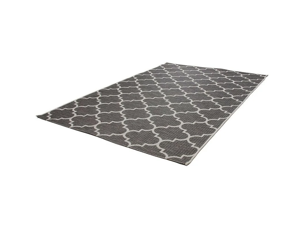 Tapis Tissé à Poils Courts "Batu" Gris 80 x 150 cm