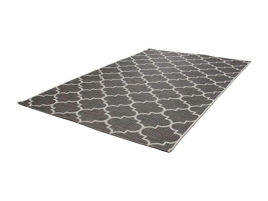 Tapis Tissé à Poils Courts "Batu" Gris 80 x 150 cm