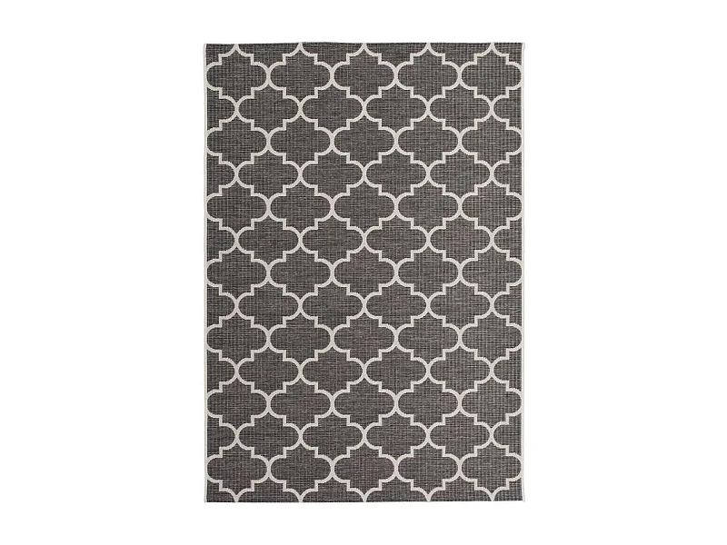 Tapis Tissé à Poils Courts "Batu" Gris 80 x 150 cm