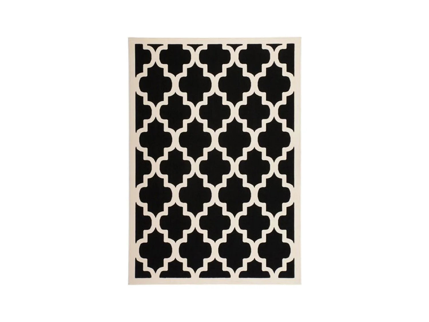 Tapis Vintage à Poils Courts "Manolya" Noir 120 x 170 cm