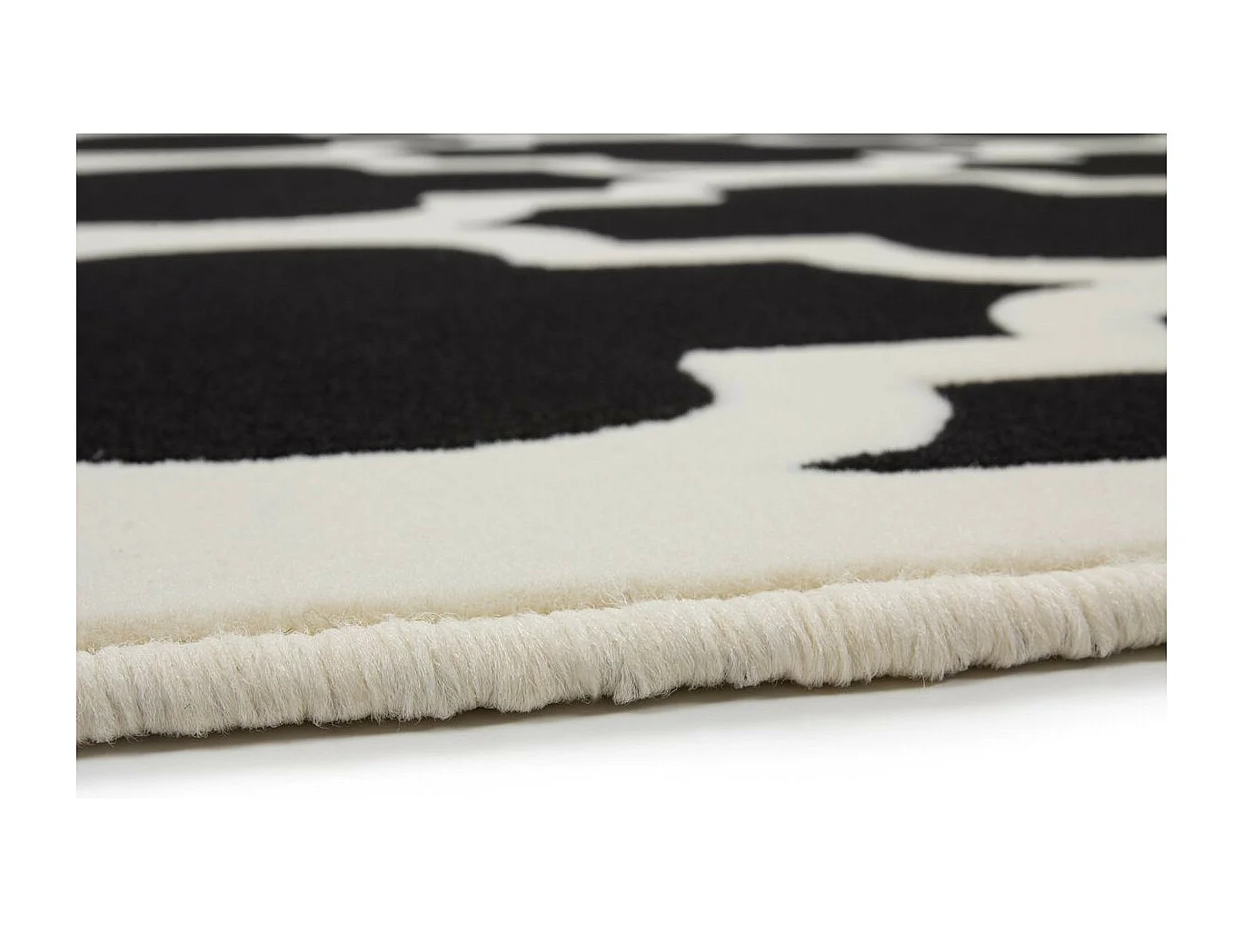 Tapis Vintage à Poils Courts "Manolya" Noir 120 x 170 cm