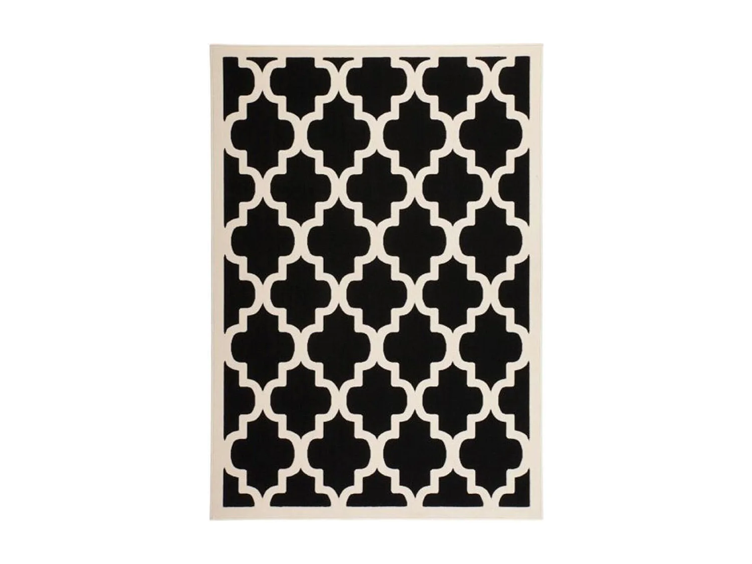 Tapis Vintage à Poils Courts "Manolya" Noir 120 x 170 cm