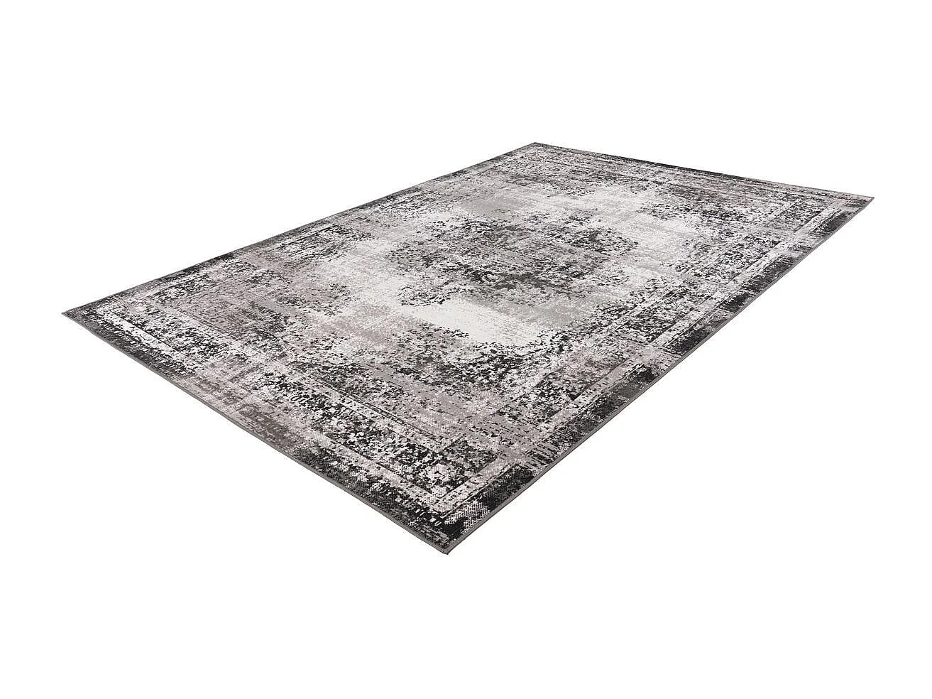 Tapis Effet Vieilli à Poils Courts "Ariya" Anthracite 160 x 230 cm
