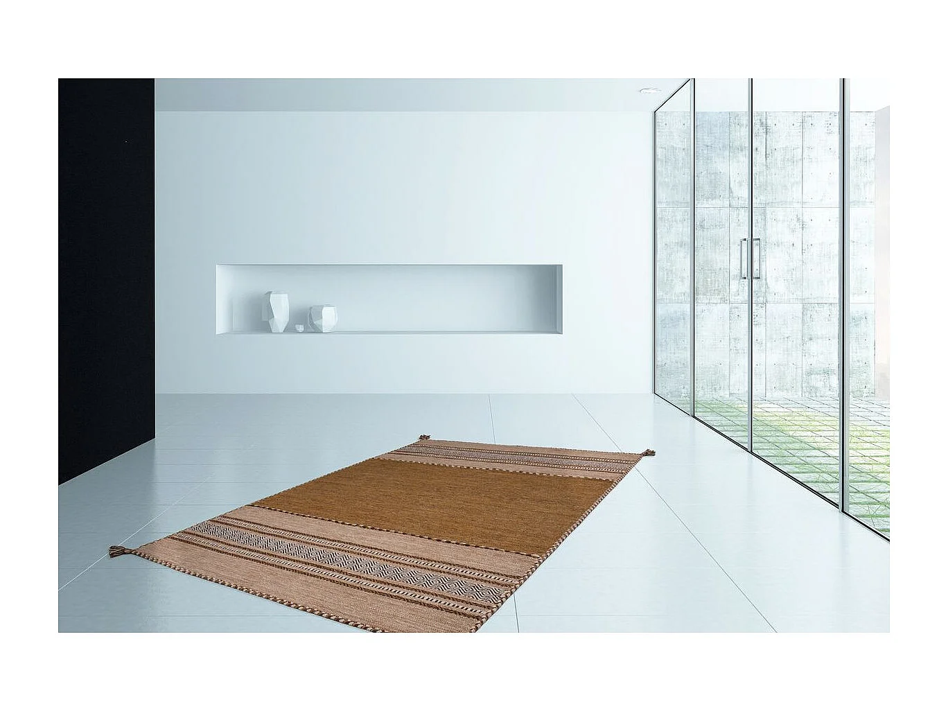 Tapis Ethnique Tissé à la Main "Alhambra" Marron 160 x 230 cm