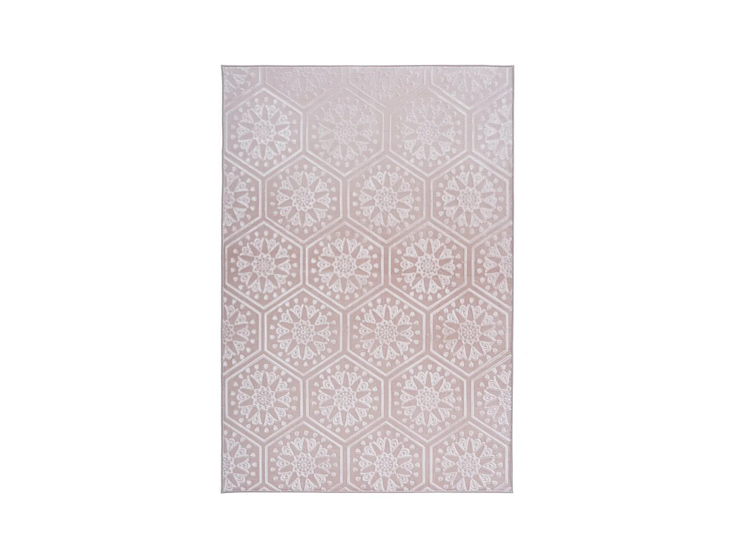 Tapis Moderne Fait Main "Monroe II" Rose 120 x 170 cm