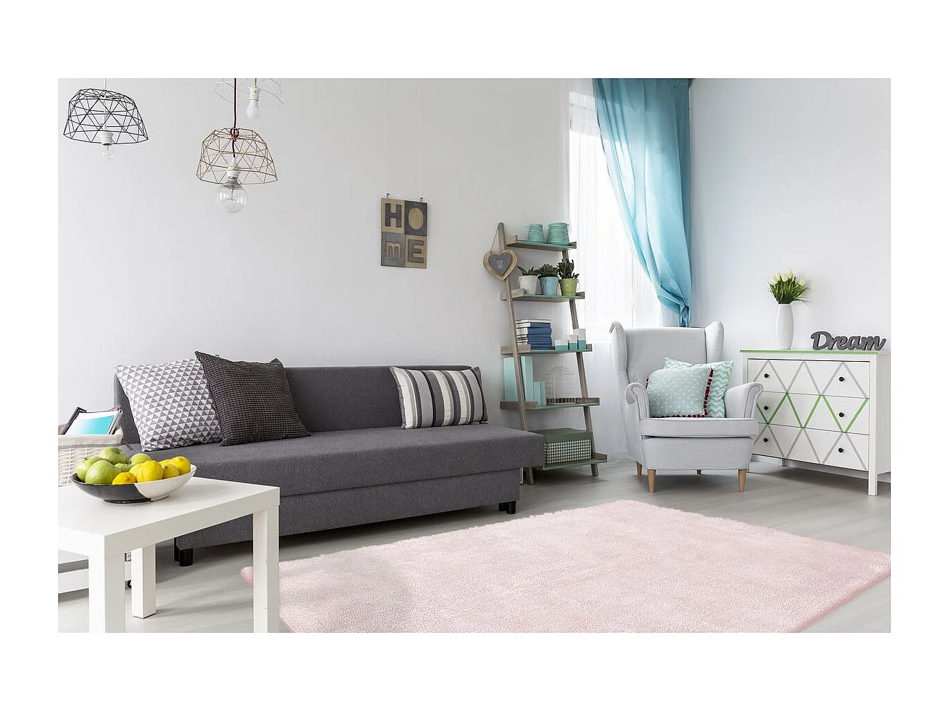 Tapis Shaggy Fait Main "Bali" Rose 80 x 150 cm