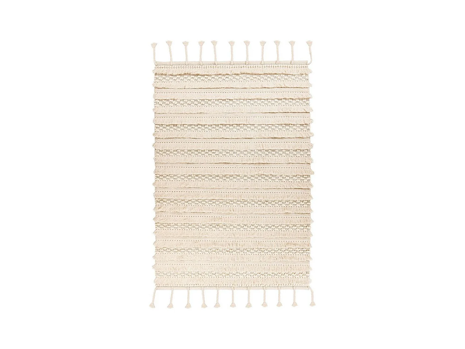 Tapis Bohème Tissé Fait à la Main "Bohist" Naturel 160 x 230 cm
