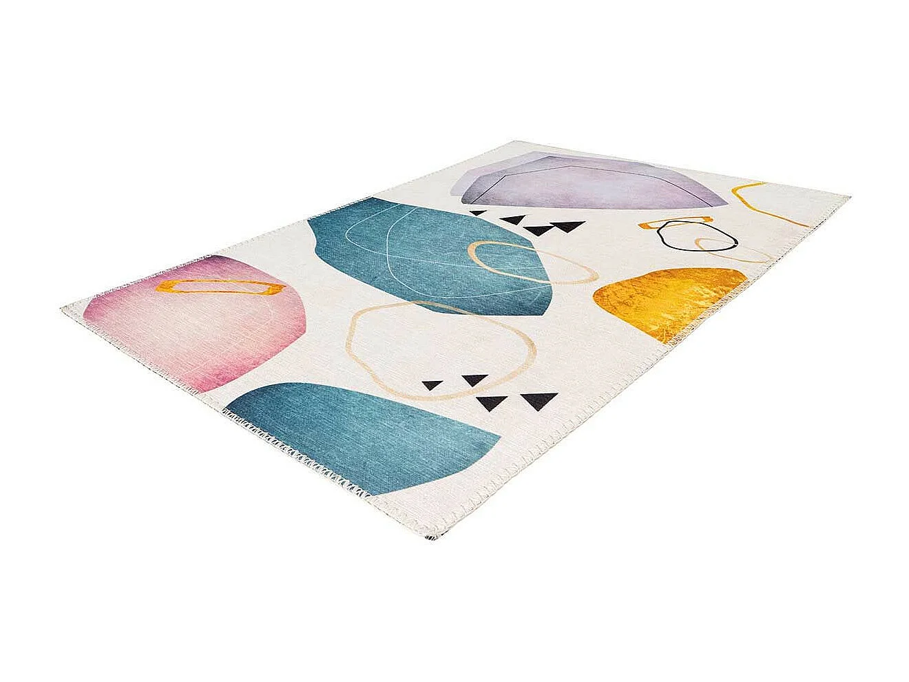 Tapis Tissé à Poils Plats "Picassa II" Multicolore 160 x 230 cm