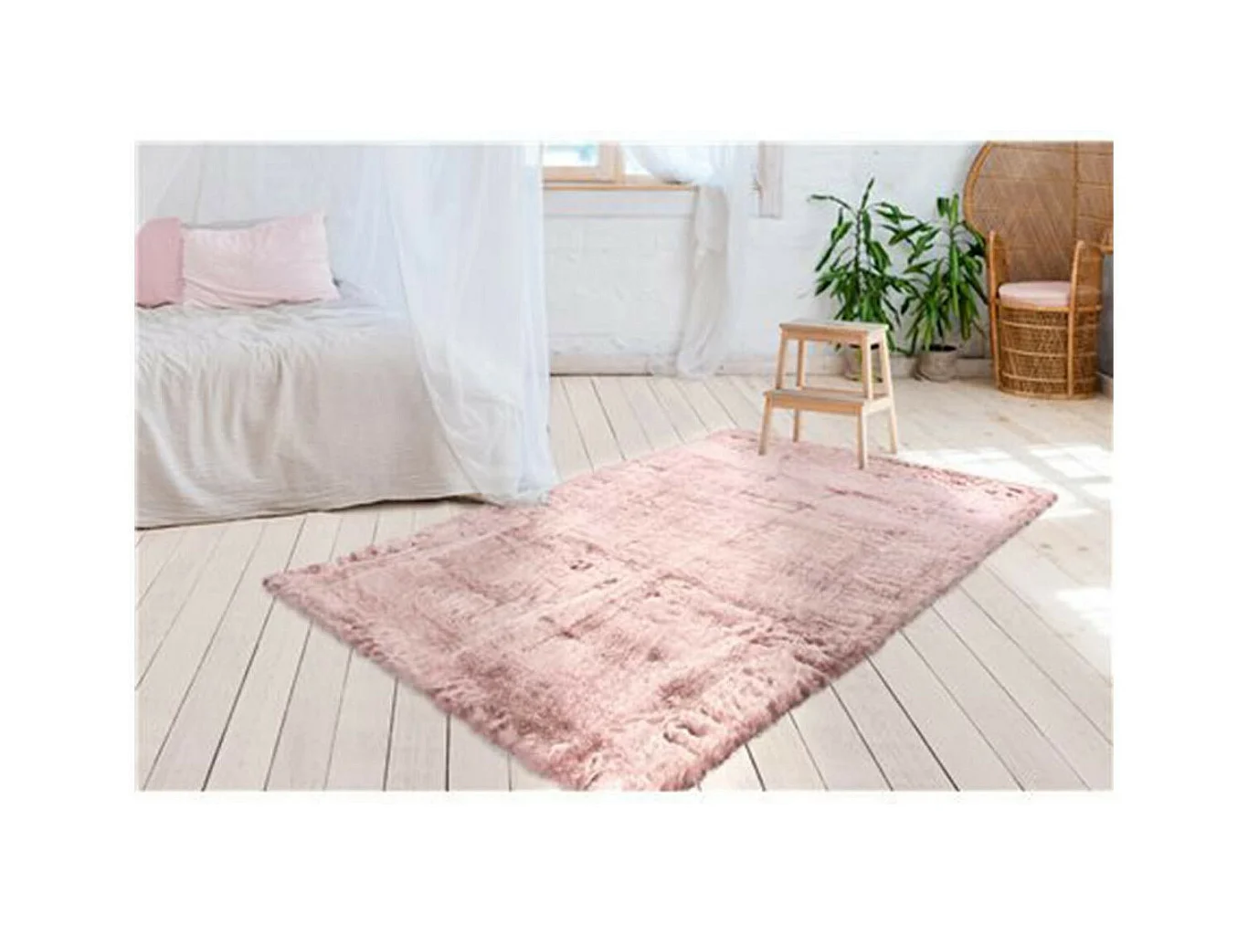 Tapis Imitation Fourrure à Poils Longs "Tender" Rose 160 x 230 cm